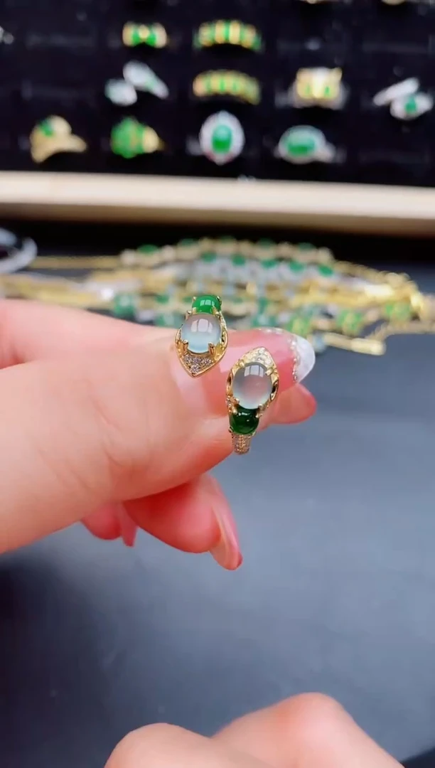 【闪购商品】翡翠戒指银S925镶嵌1212