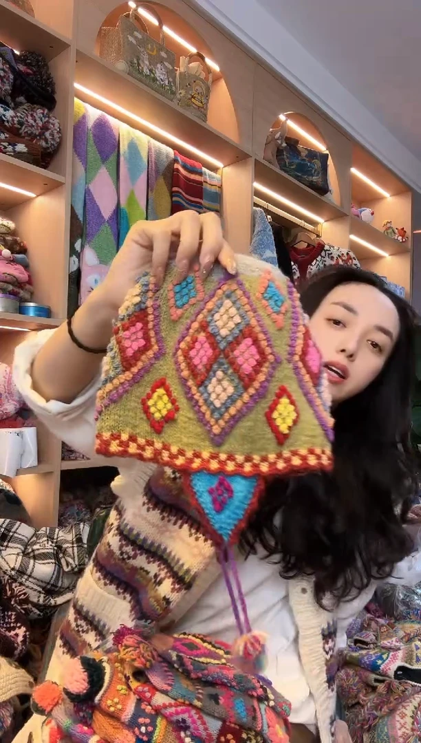 绵羊毛单*果南美洲羊驼帽子495