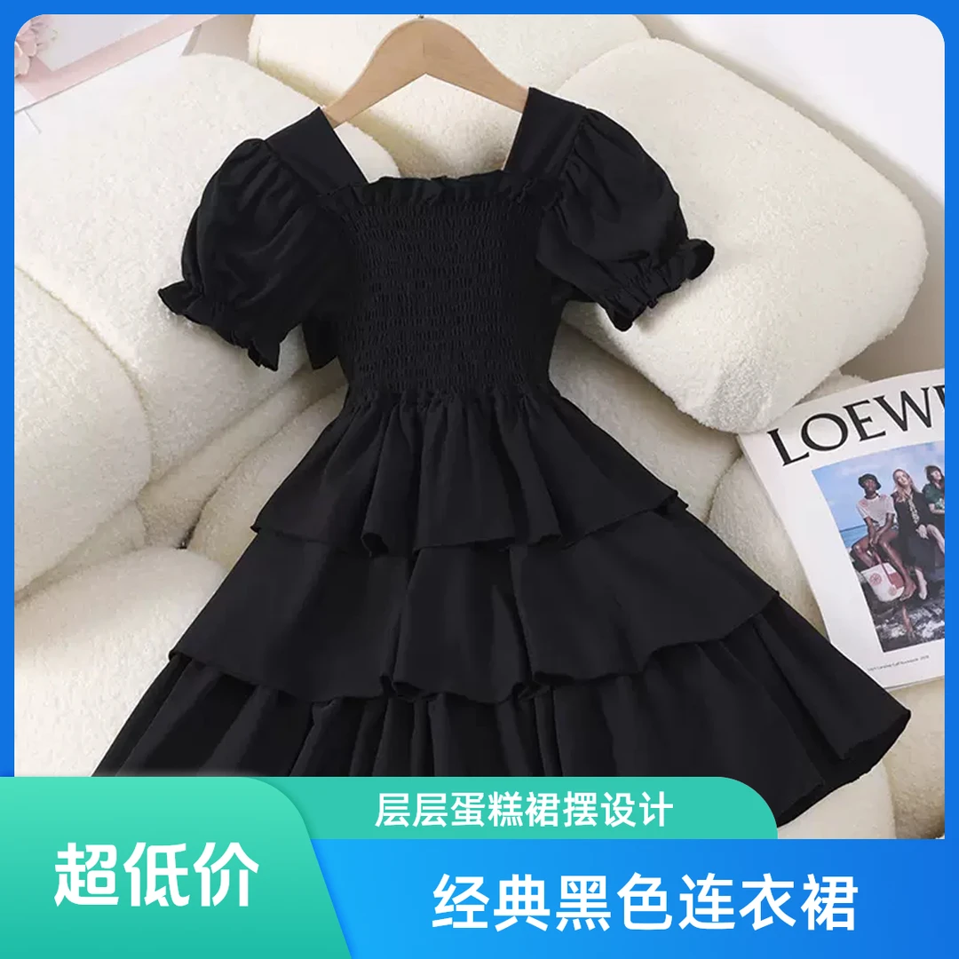新款女童夏季洋气裙子小女孩气质蓬蓬公主夏装裙公主裙蛋糕样式