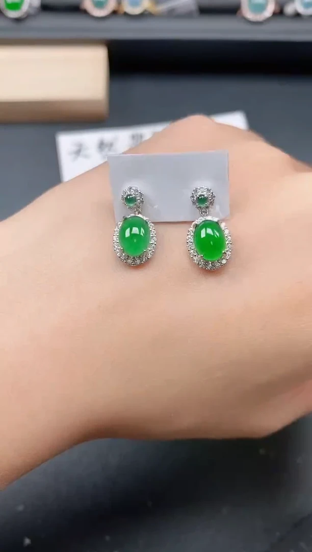 银S925镶嵌戒指翡翠11