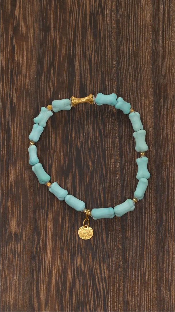 【闪购商品】绿松石手链18K金镶嵌1