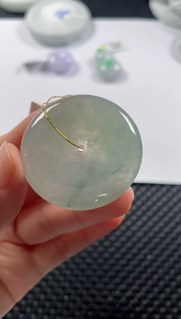 颈饰未镶嵌翡翠基地发货H 8064 平安扣