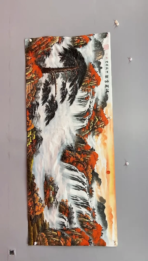 国画郑秀云 鸿运当头 小八尺 手绘 宣纸