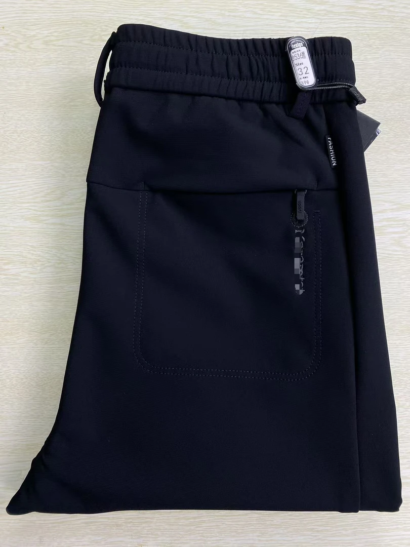 秋冬男士户外速干松紧腰直筒弹力免烫休闲裤8536