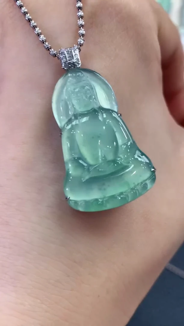 【闪购商品】翡翠吊坠(不含链)18K金镶嵌B90