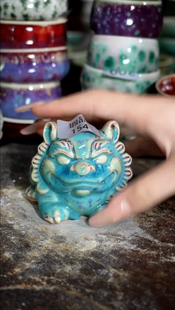 摆件精品窑变钧瓷茶器
