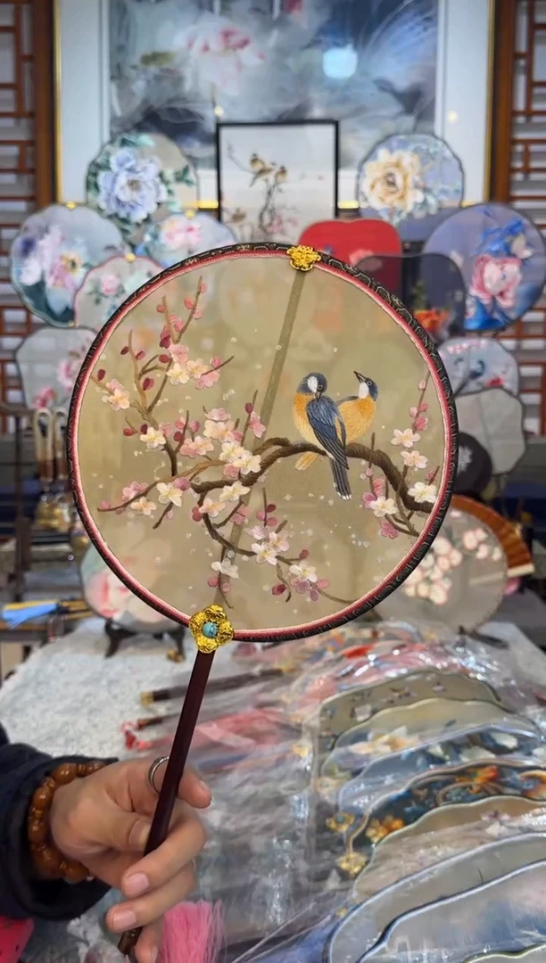 扇子纯手工苏绣团扇