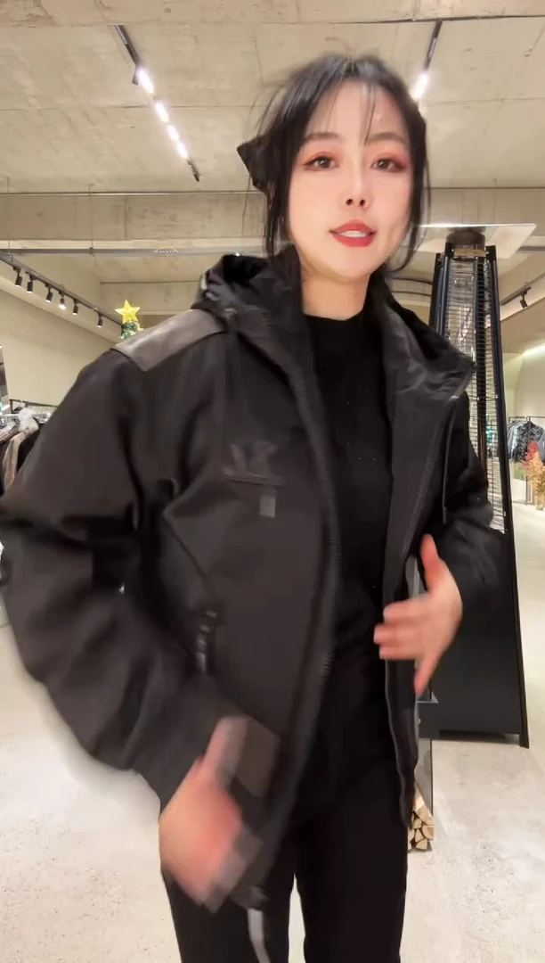 50码（125-140斤）男士真皮拼接羽绒服