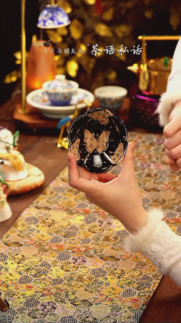 【闪购商品】伴斤茶舍   黑白  蝴蝶  杯垫