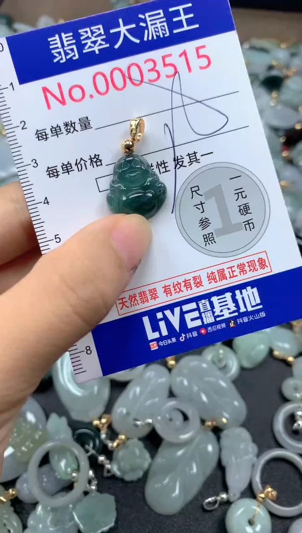 翡翠未镶嵌吊坠(不含链)3515