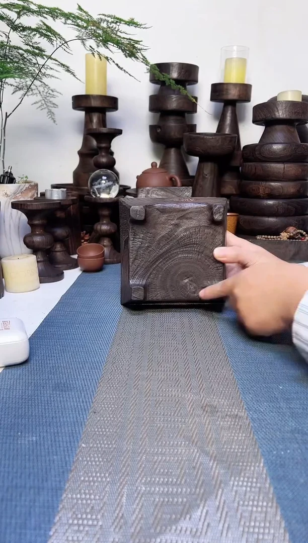 香樟木侘寂风碳化木器