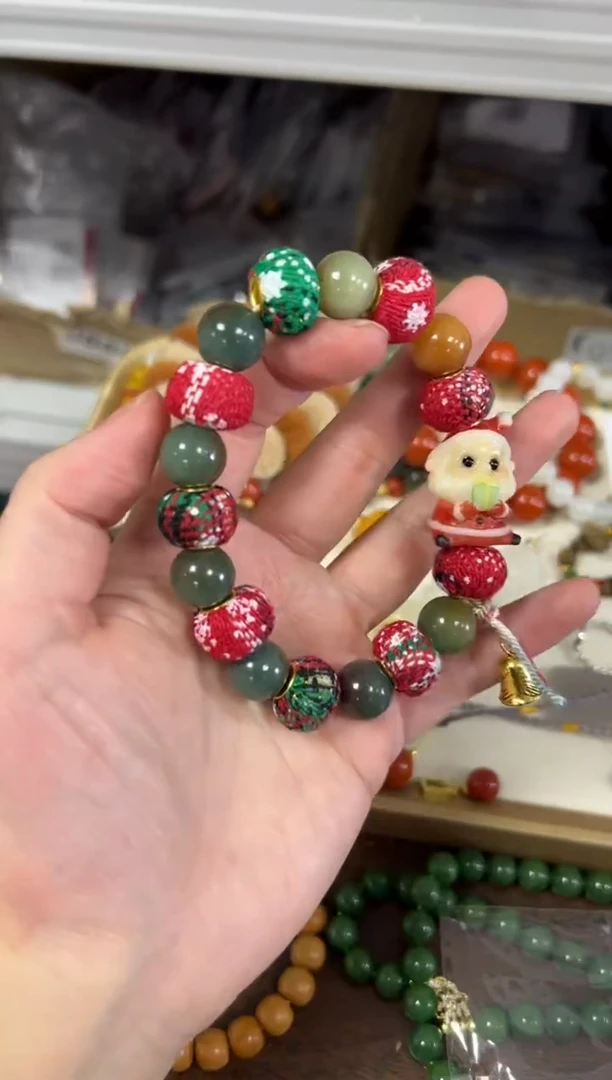 手串菩提根/象牙果阴皮菩提根圣诞老人设计款手串[40]