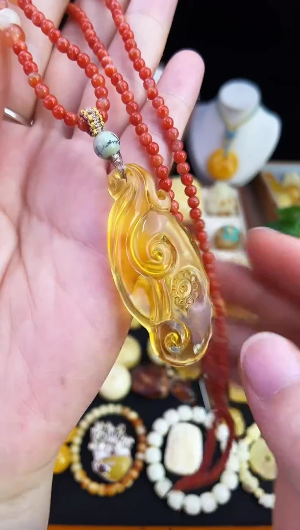 琥珀未镶嵌珠宝奇石柒月