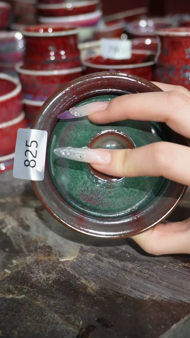 摆件陶精品窑变钧瓷茶器