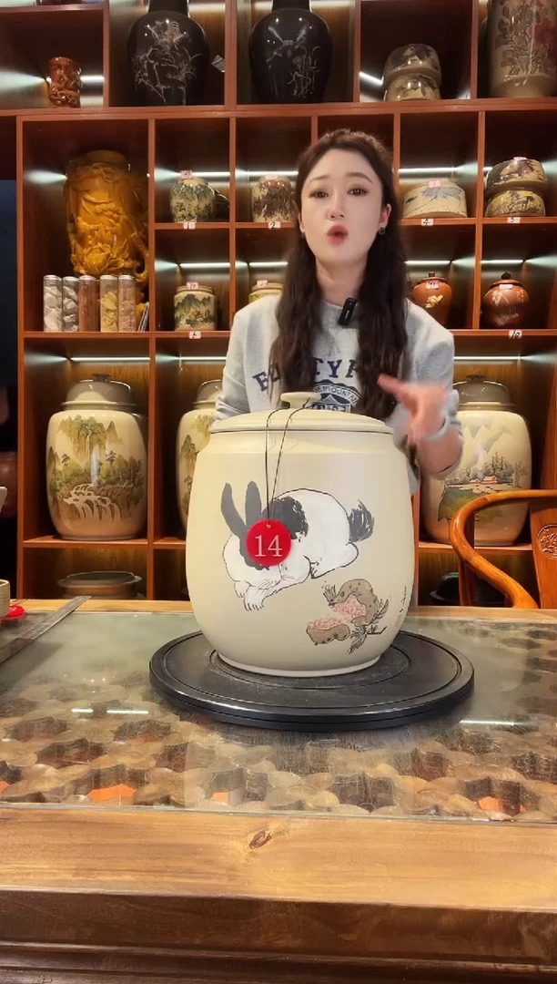 罐云南建水紫陶白泥缸@14