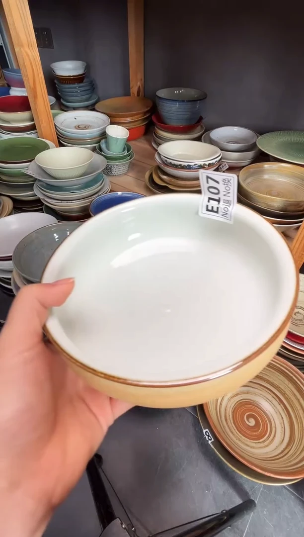 瓷片小***️e107外陶手工钵福利