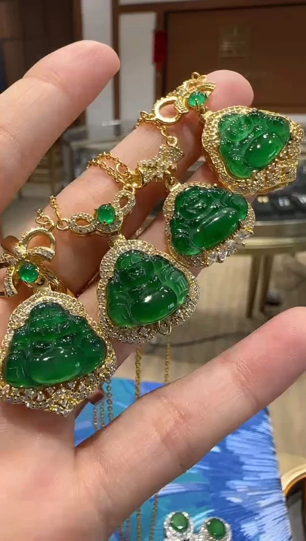 【闪购商品】翡翠项链银S925镶嵌多样性发其一没有鉴赏期