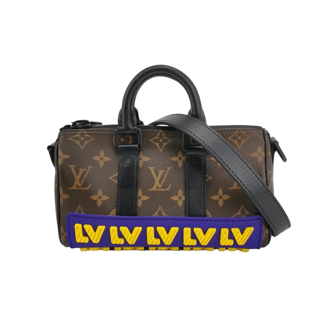 95新 LouisVuitton/路易威登 老花keepall xs秀款斜挎包