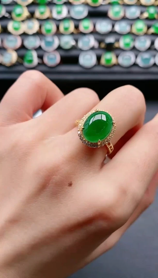 【闪购商品】翡翠戒指银S925镶嵌111111111