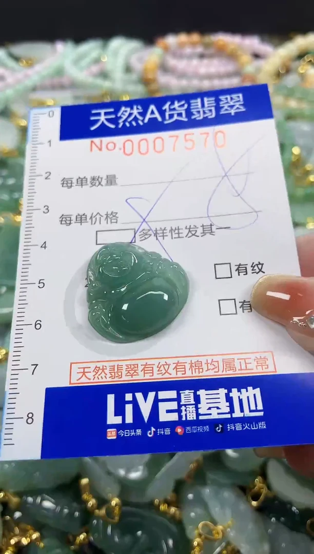 颈饰未镶嵌翡翠天然A货翡翠
