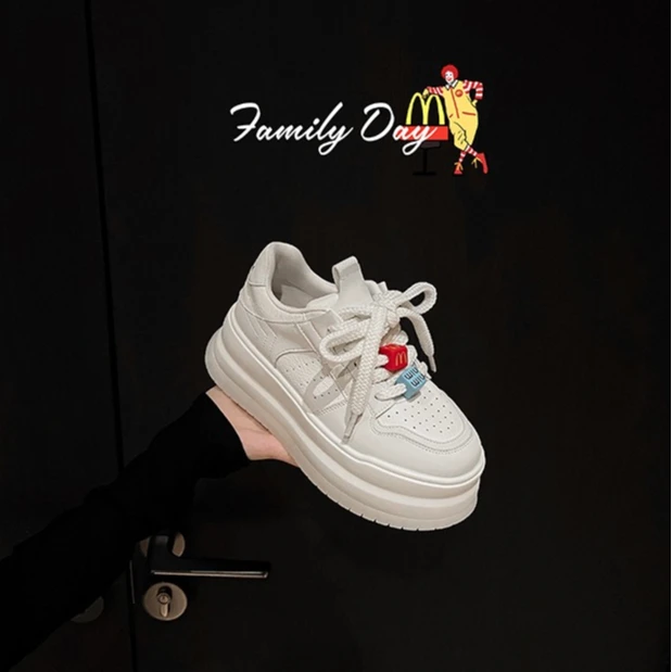 小个子增高7厚底小白鞋新款小众轻奢百搭真皮芒果潮牌厚底小白鞋