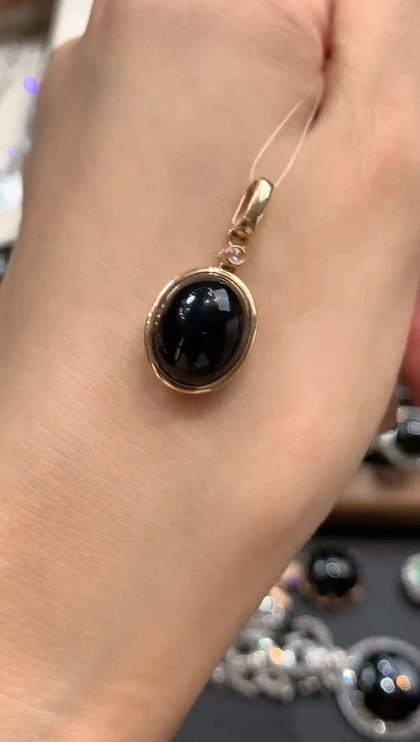 吊坠(不含链)18K金镶嵌翡翠q24