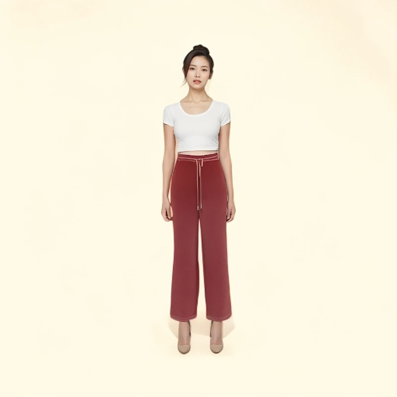 （690-691裤子）高档裤子休闲裤女款洋气直筒裤