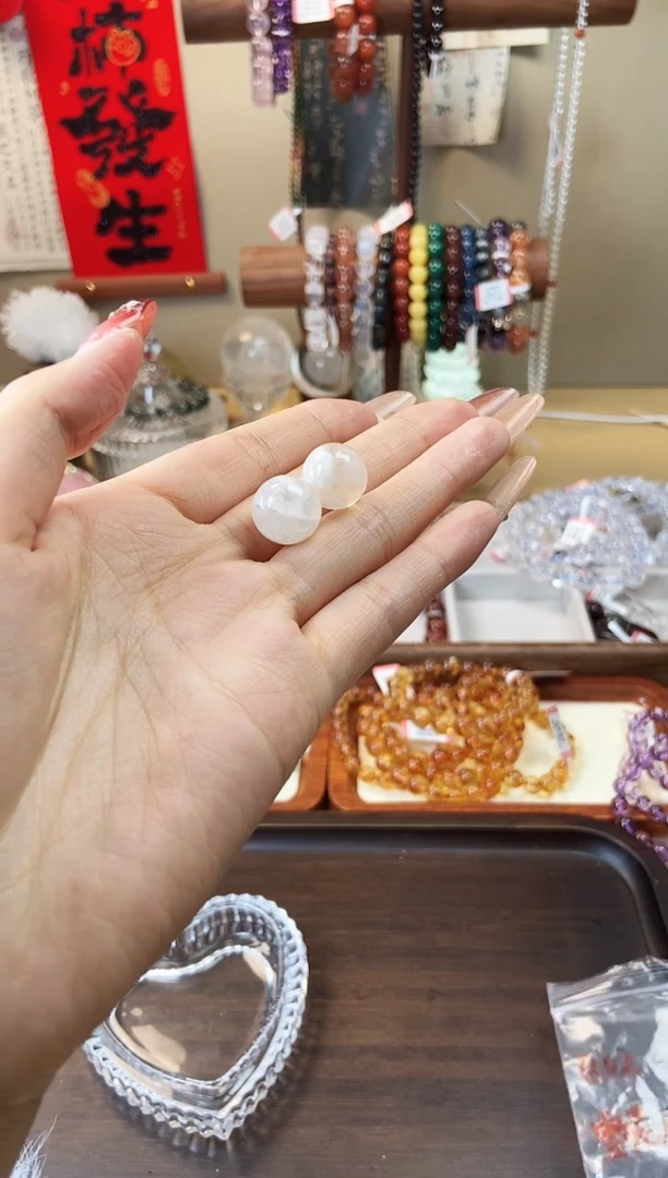 【闪购商品】水晶单珠未镶嵌a02 白雪花幽灵单珠13.5mm