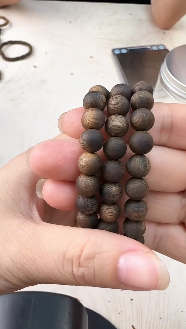 沉香手串0806虎斑紫棋沉水单圈多样性发一