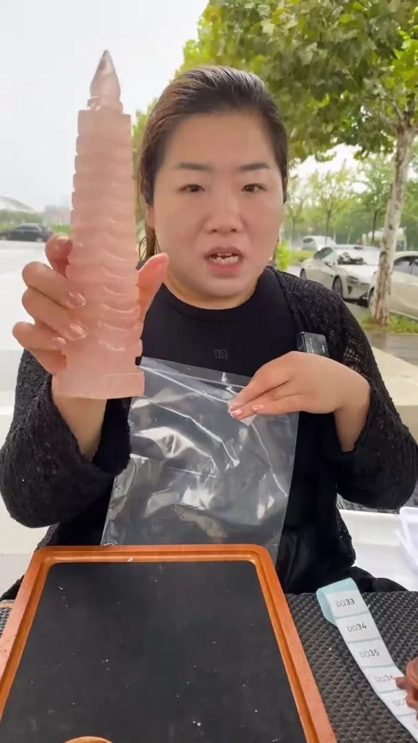 未镶嵌珠宝半成品水晶粉水晶文昌塔D32