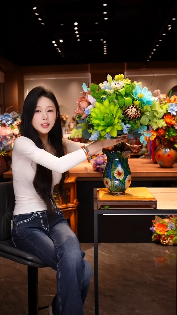 琉璃瓶手工花器花束空运包邮送货上门-以图片为准