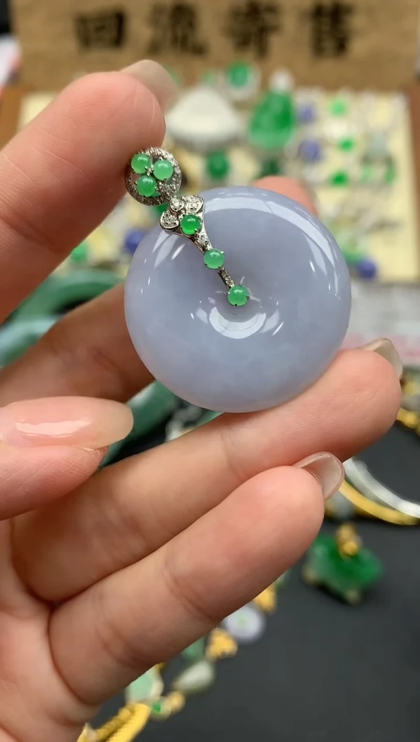 【闪购商品】翡翠颈饰18K金镶嵌100-中国好珍宝