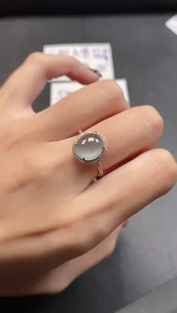 银S925镶嵌戒指翡翠51151