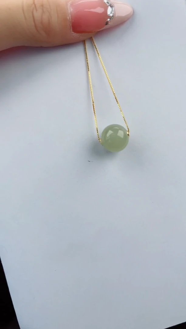 和田玉未镶嵌项链555岚钻微色差T