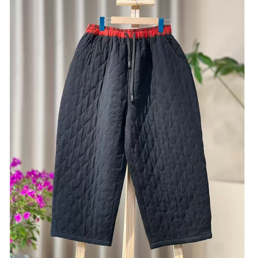 水洗麻出口日单棉裤11198