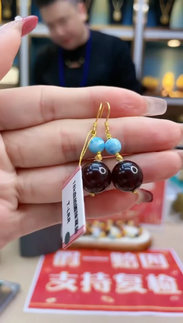 【闪购商品】血珀裸石18K金镶嵌@@ZY30815160