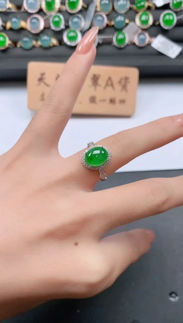 银S925镶嵌戒指翡翠1111