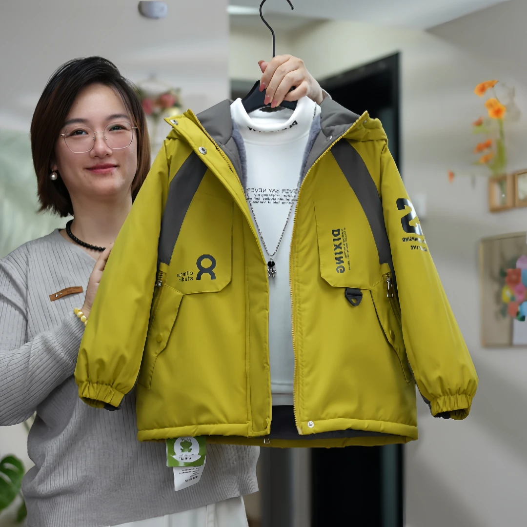 【加绒加厚大棉】儿童冬季棉服2025新款中大童风衣外套男女童派克服