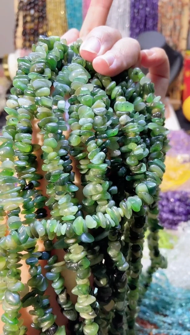 未镶嵌珠宝半成品水晶菠菜绿
