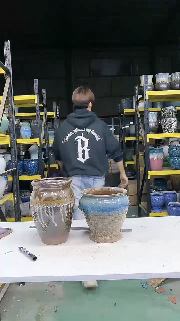 紫砂花盆宜兴紫砂粗陶花盆14*20