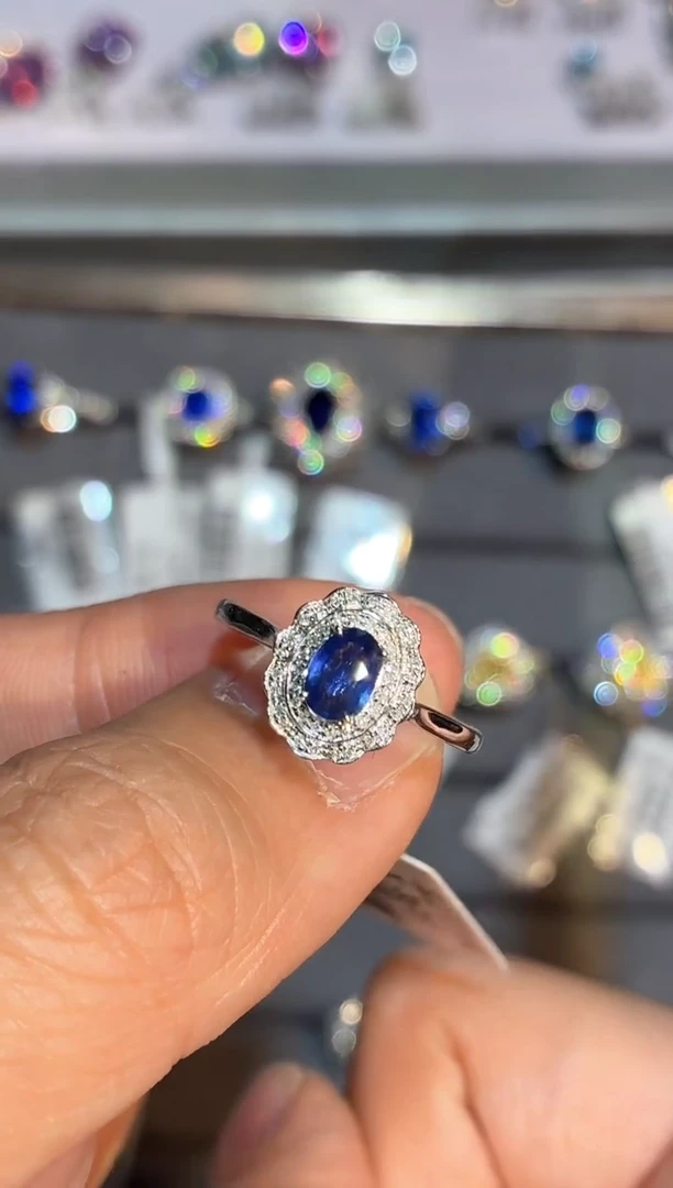 戒指蓝宝石18K金镶嵌【闪购】0.73ct/同步展会价