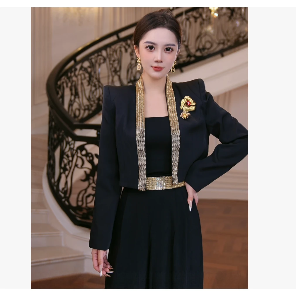 【芙娜妮】外套女2025爆款洋气上档次秋冬季时髦百搭上衣F2530296A