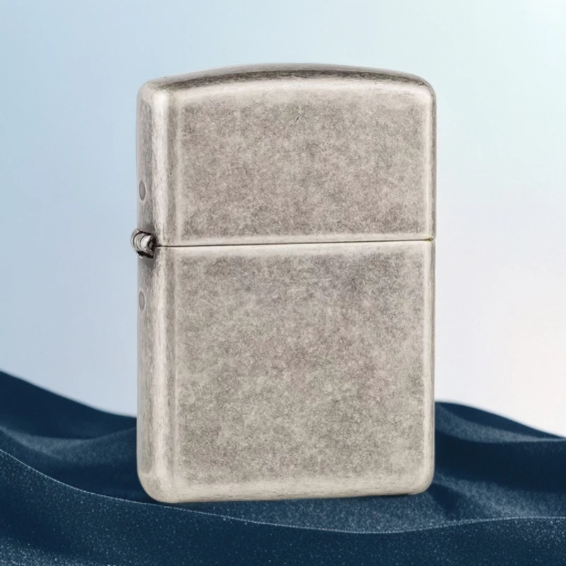 zippo打火机正品美版古银盔甲光板之宝煤油防风打火机MBJ1