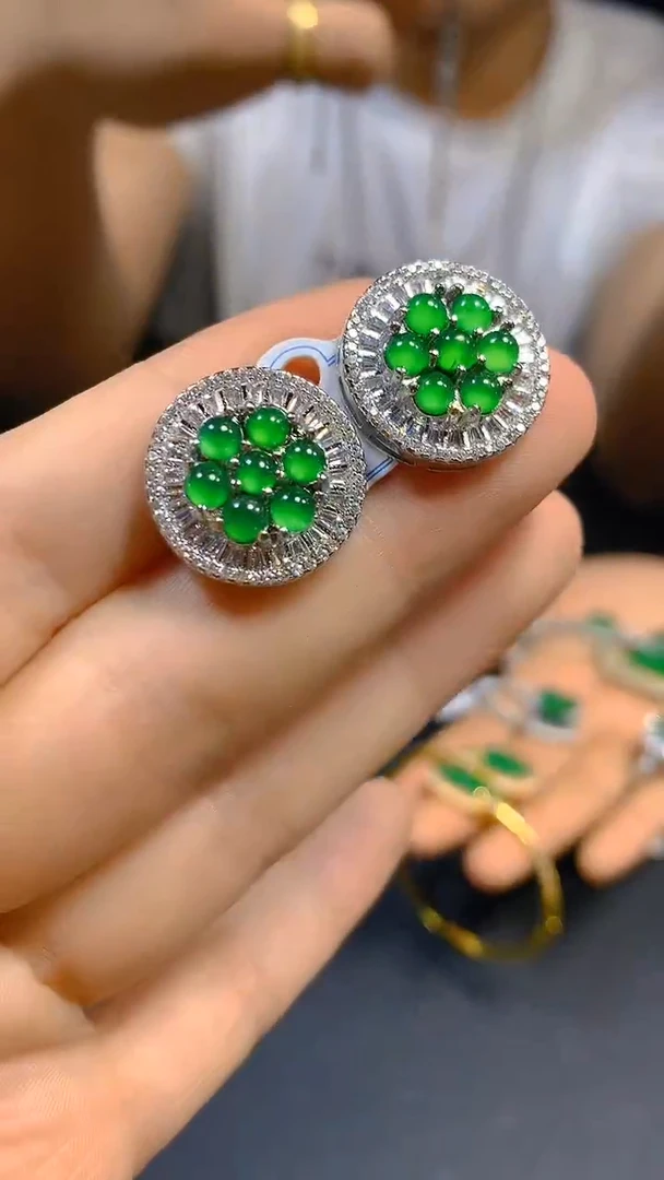 【闪购商品】翡翠耳饰未镶嵌0078727383