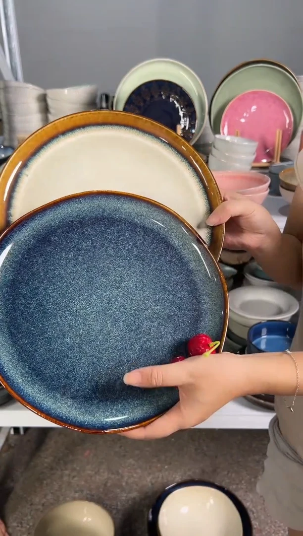 陶瓷外贸尾货瑕疵满20包邮X2大盘