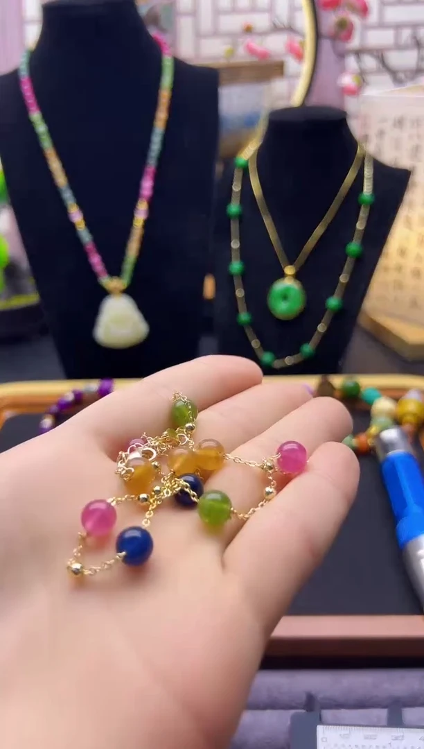 【闪购商品】碧玺颈饰14K金镶嵌X246