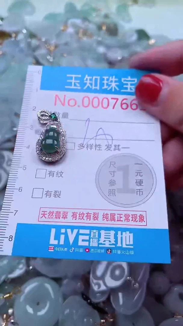 吊坠(不含链)未镶嵌翡翠7665