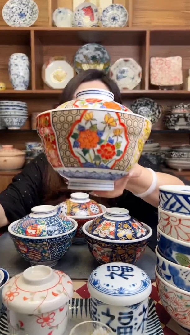 瓷片绚烂锦彩 盖碗