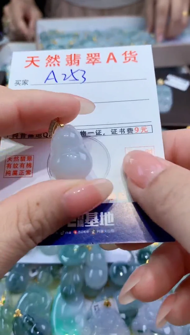颈饰未镶嵌翡翠天然翡翠A货挂件