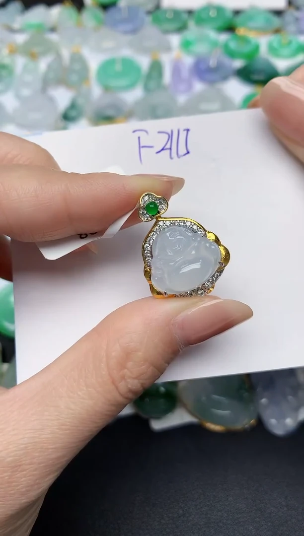 颈饰未镶嵌翡翠天然缅甸A货翡翠百元以上9元证书费自理